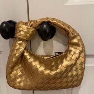 Mini Gold Woven bag